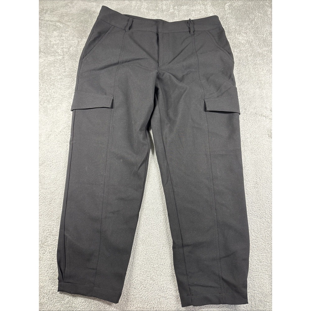 Sanctuary Black Polished Cargo Ankle Pants Size 33 New